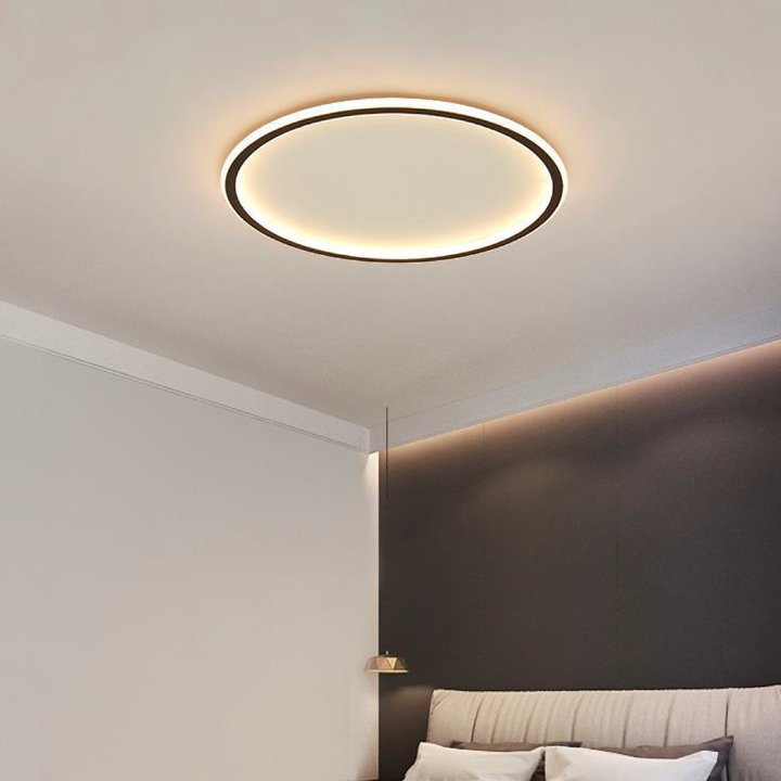 Scandinavian Round LED Ceiling Light Fixture - Minimalist Flush Mount Design for Dining Room and Bar, Multiple Sizes Available 3