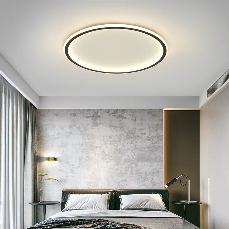 Scandinavian Round LED Ceiling Light Fixture - Minimalist Flush Mount Design for Dining Room and Bar, Multiple Sizes Available 4