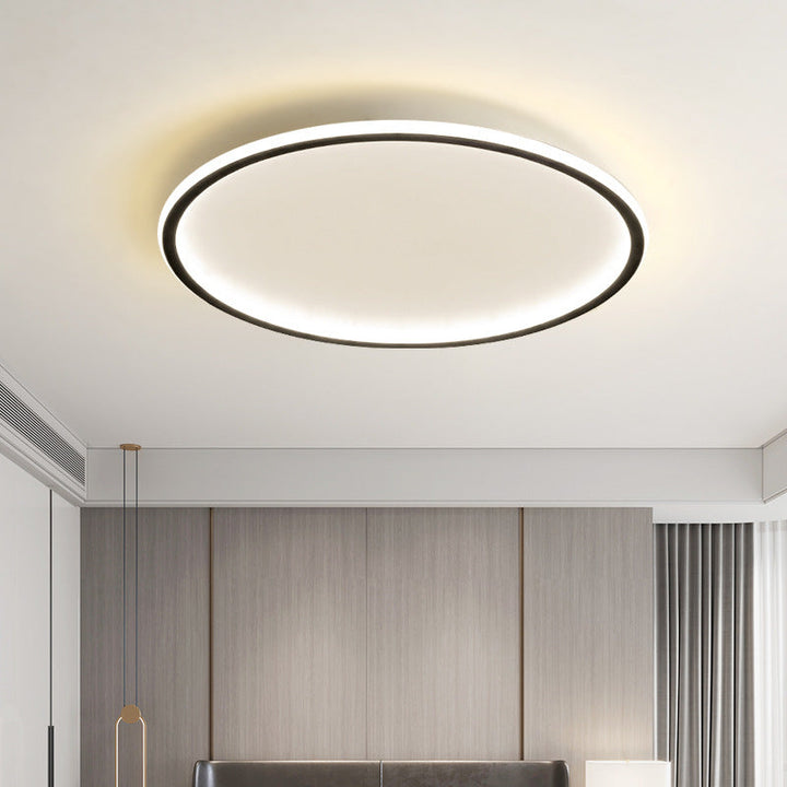 Scandinavian Round LED Ceiling Light (Black / White) – Eldrane