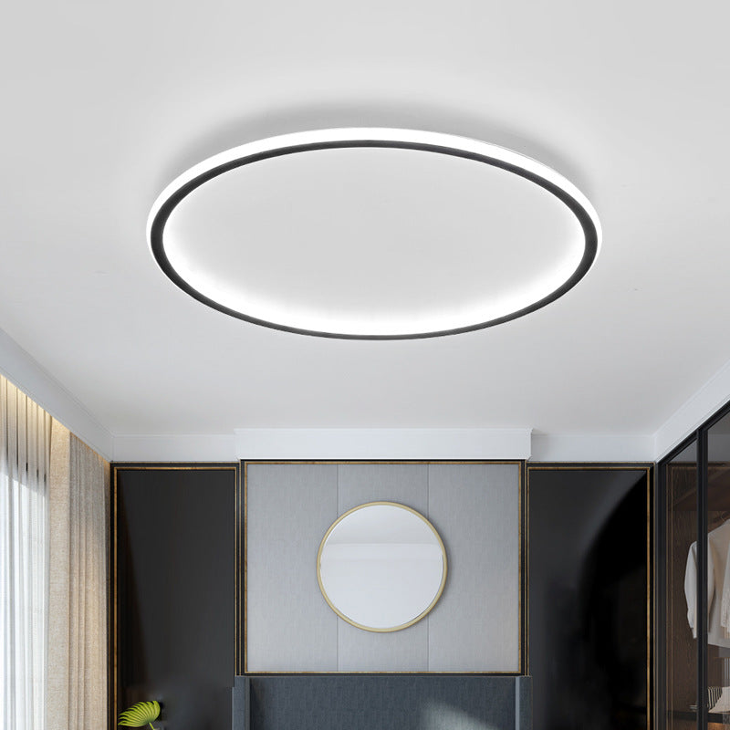 Scandinavian Round LED Ceiling Light Fixture - Minimalist Flush Mount Design for Dining Room and Bar, Multiple Sizes Available 6