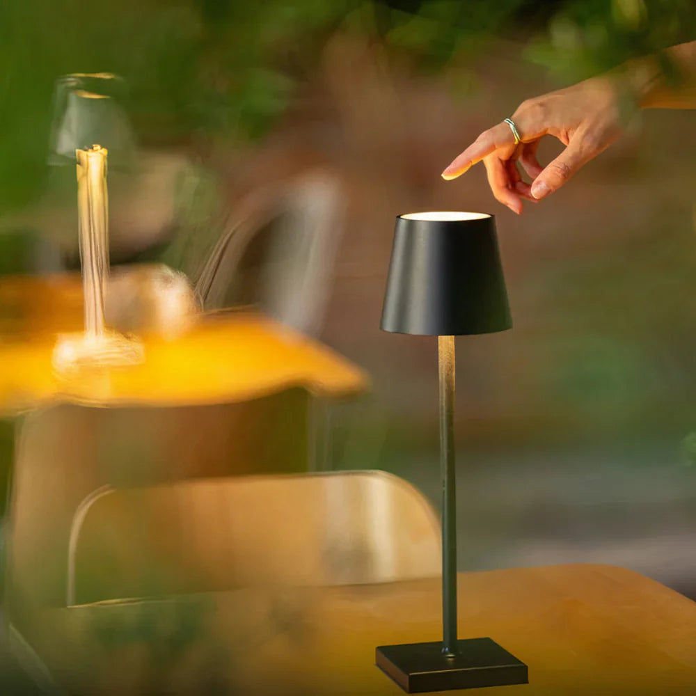 Scandinavian Touch Control Lamp - Rechargeable Waterproof Floor Lamp for Indoor and Outdoor Use, Adjustable Brightness 4
