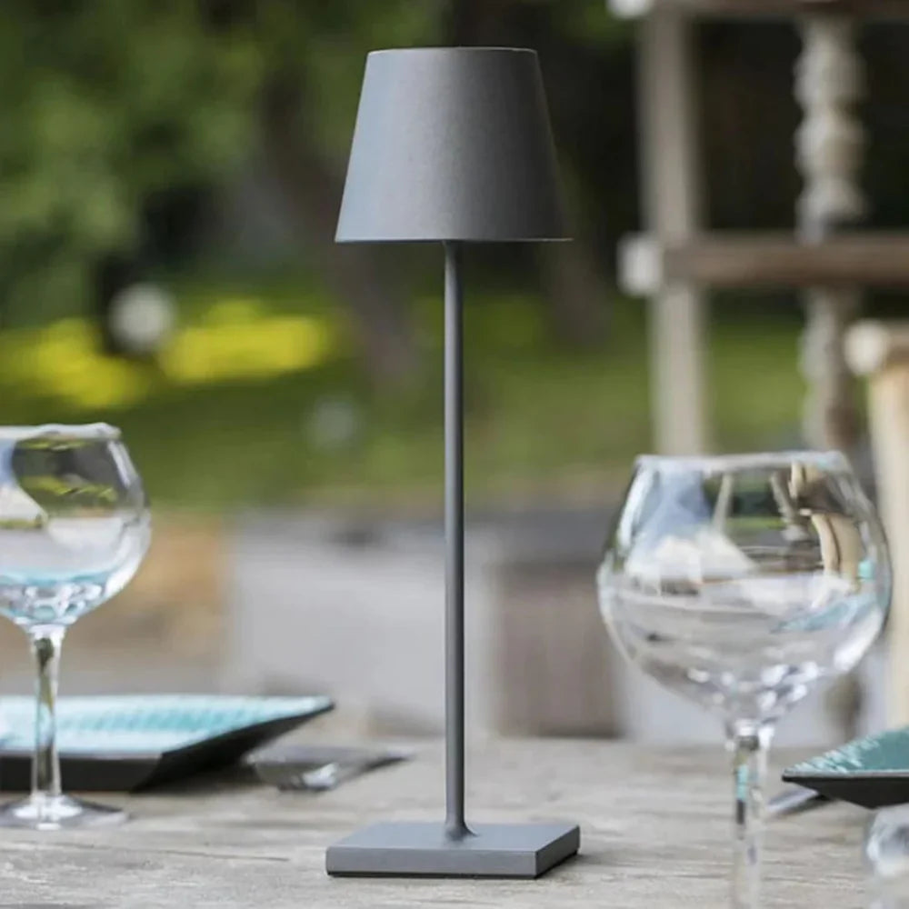 Scandinavian Touch Control Lamp - Rechargeable Waterproof Floor Lamp for Indoor and Outdoor Use, Adjustable Brightness 8
