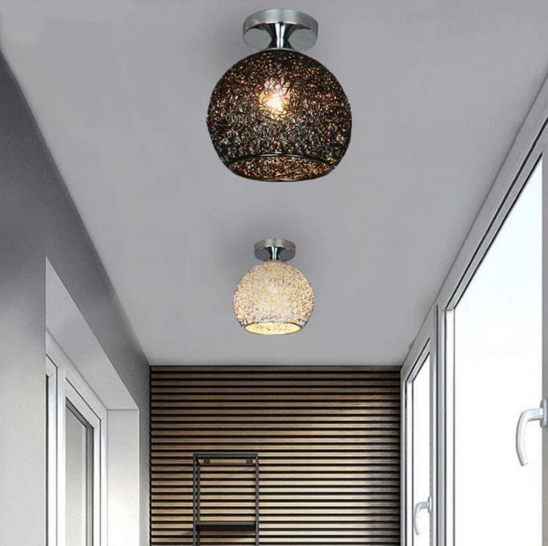 Metal Globe Ceiling Light - View 10