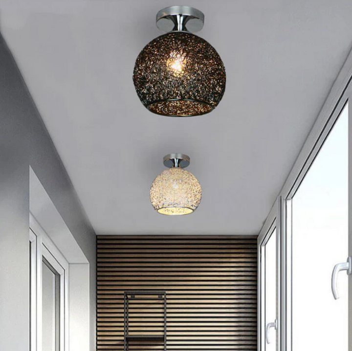 Metal Globe Ceiling Light - View 10