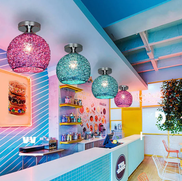 Metal Globe Ceiling Light