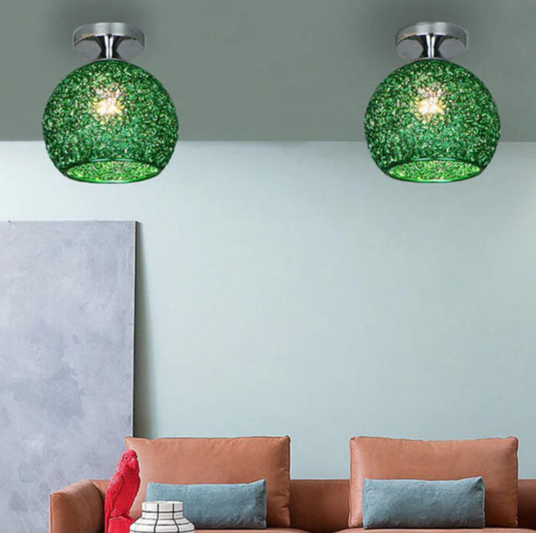 Metal Globe Ceiling Light - View 9