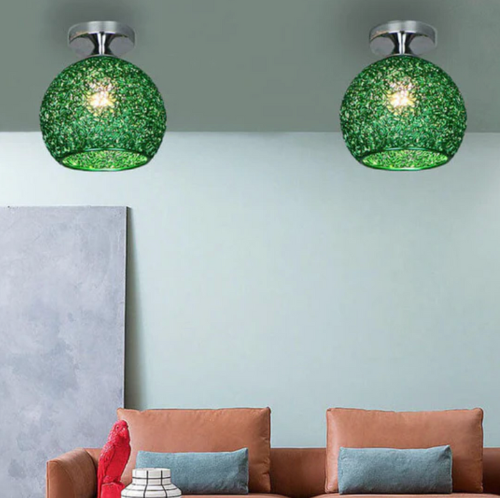 Metal Globe Ceiling Light - View 9