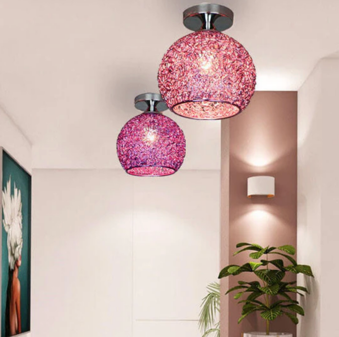 Metal Globe Ceiling Light - View 7