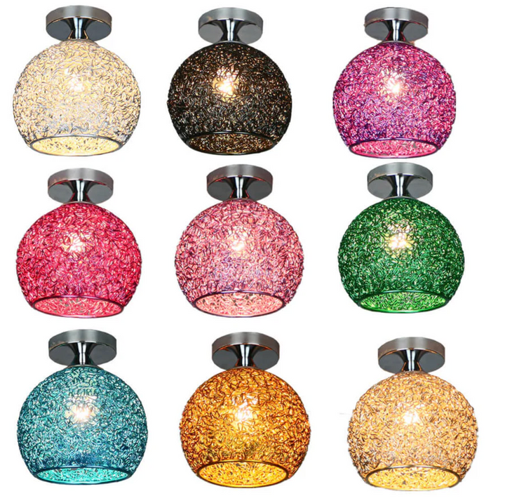 Metal Globe Ceiling Light - View 3