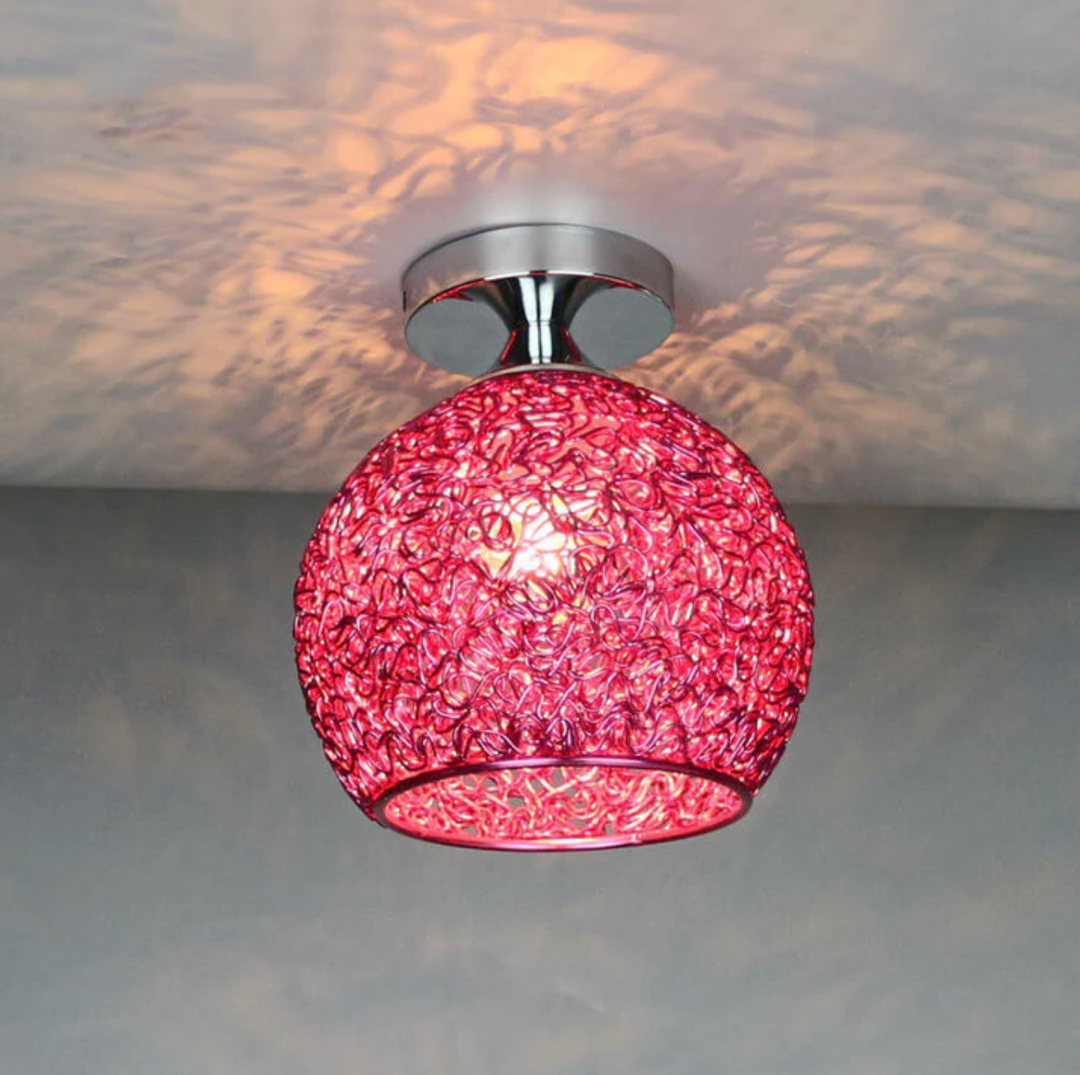 Metal Globe Ceiling Light - View 2