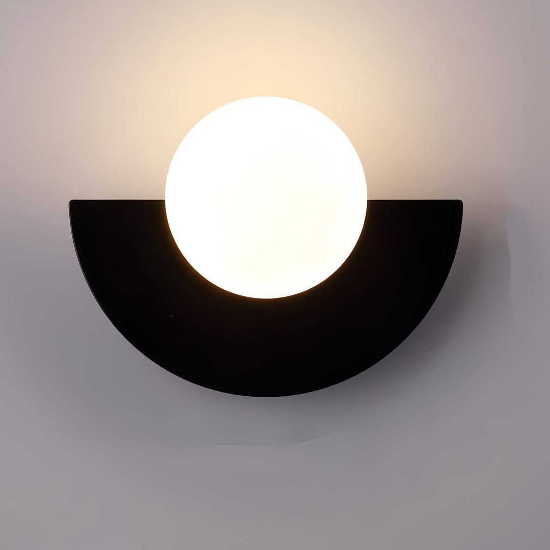 Nordic Semicircle Wall Light in Black