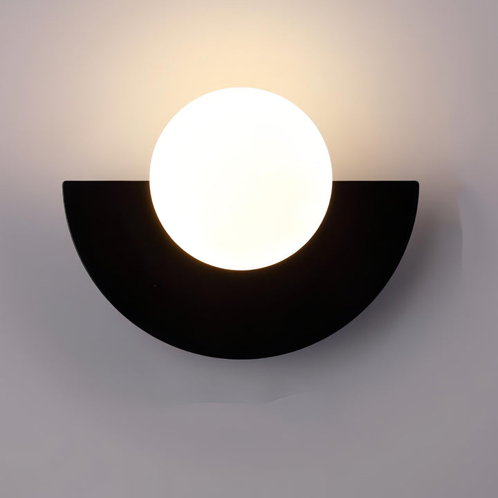 Nordic Semicircle Wall Light in Black