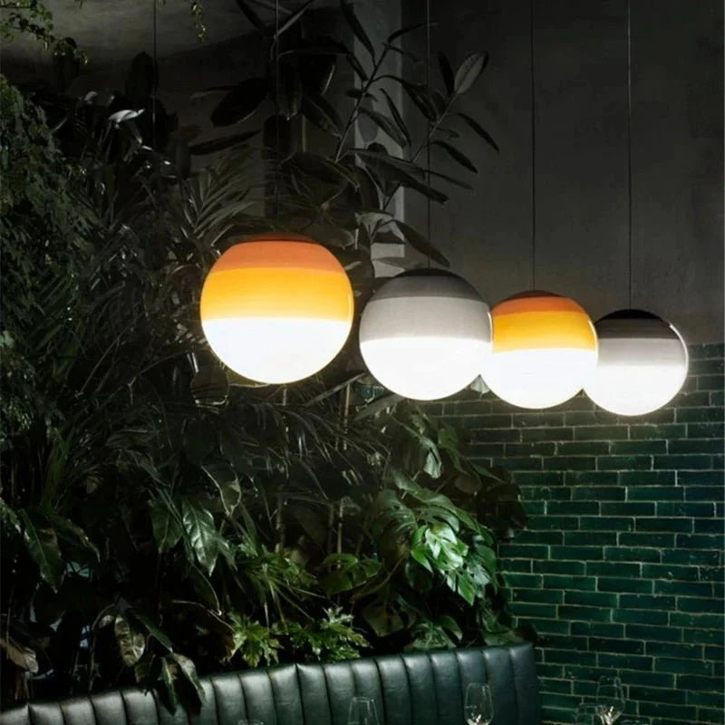 Seven Colour Gradient Glass Pendant Light - Modern Minimalist Design for Stylish Illumination 4