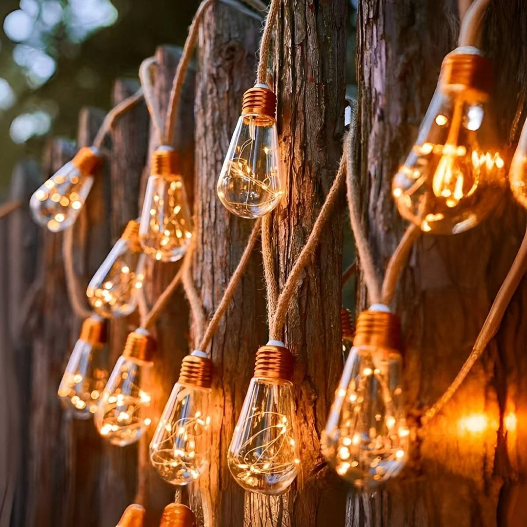 Solar Rope String Lights in Oval - View 3