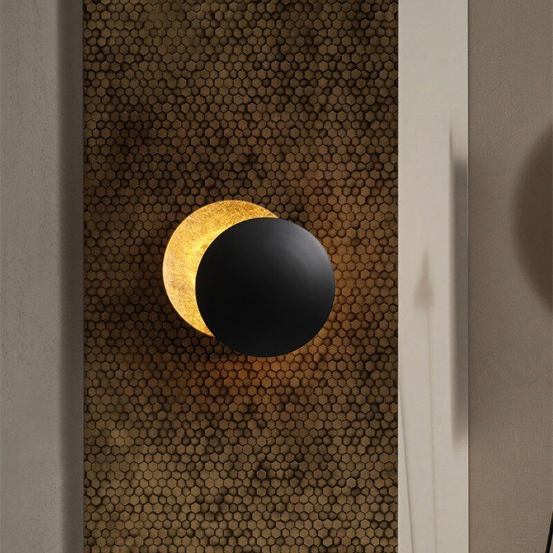 Solar Eclipse Wall Light - Elegant Modern Ambient Lighting Fixture for Living Room, Bedroom, and Hallway - Energy-Efficient LED Design 3