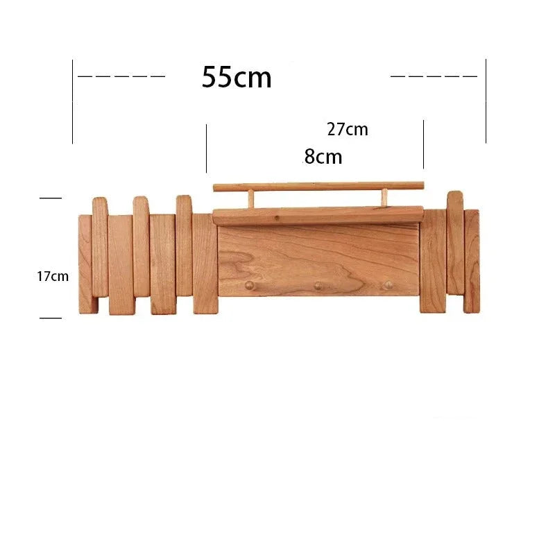 Solid Wood Coat Rack in Oak