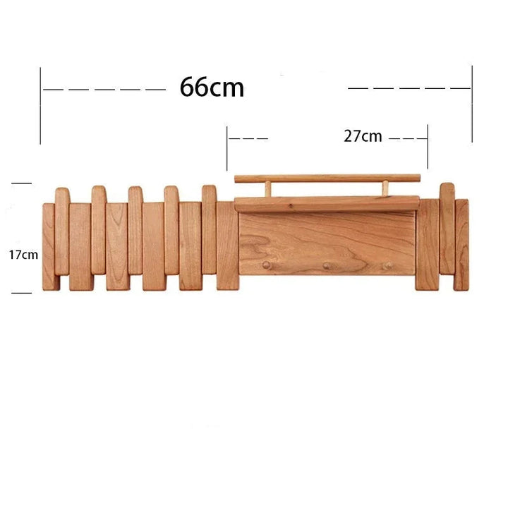 Solid Wood Coat Rack in Oak - View 2