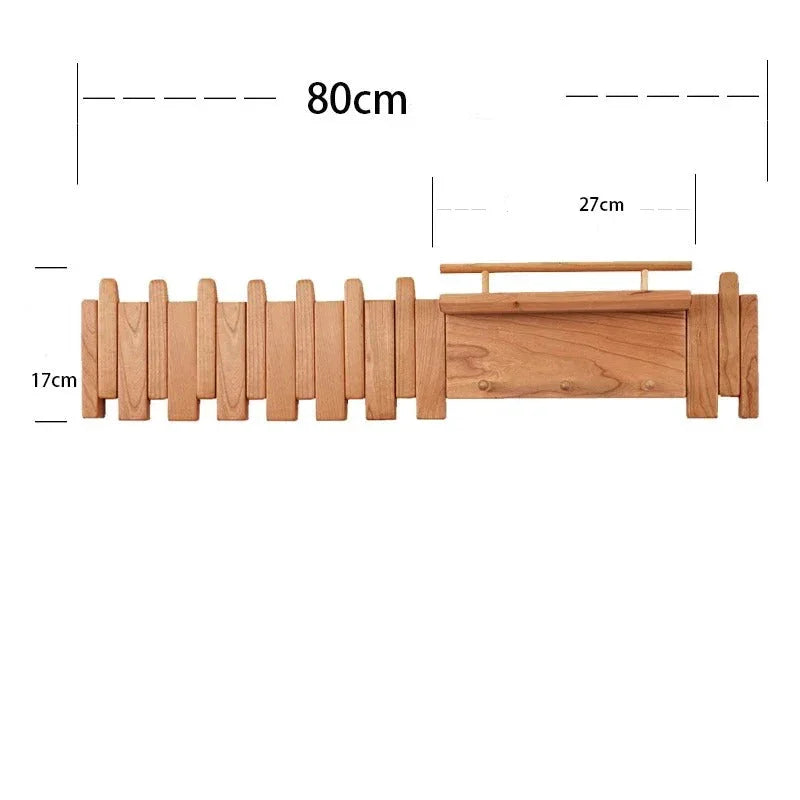 Solid Wood Coat Rack in Oak - View 3