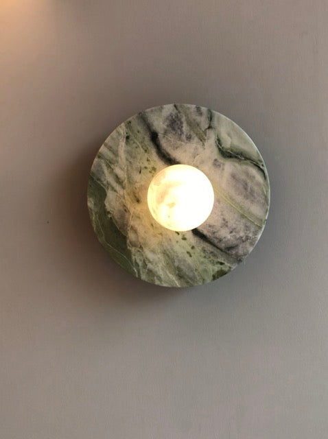 Spanish Marble Disc Wall Light, G9