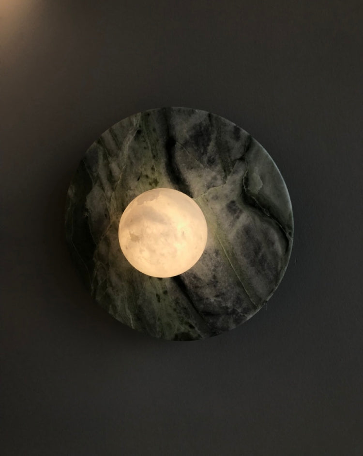 Spanish Marble Disc Wall Light, G9