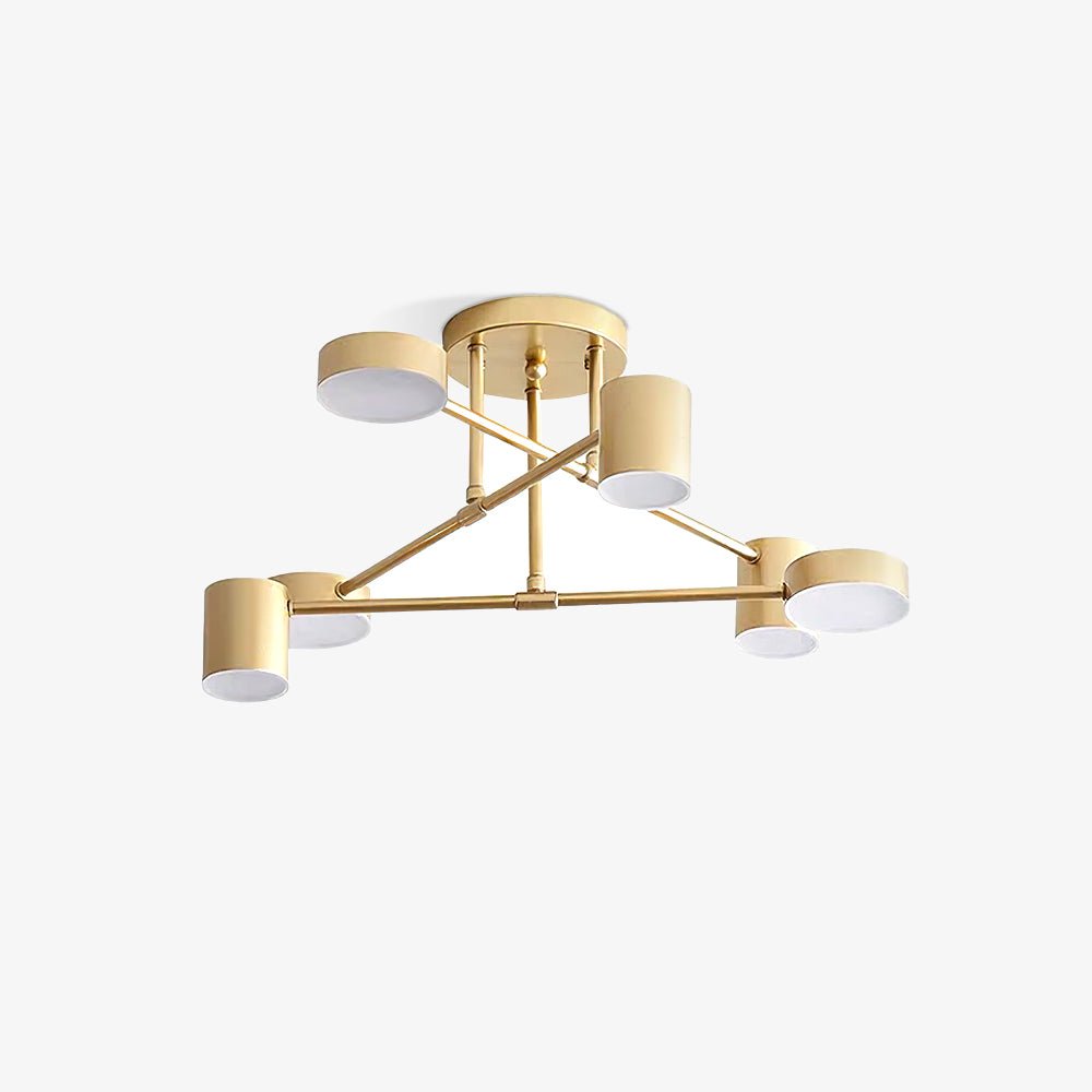 Six Light Sputnik Ceiling Light in Gold
