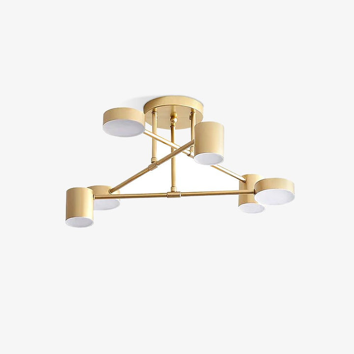 Six Light Sputnik Ceiling Light in Gold