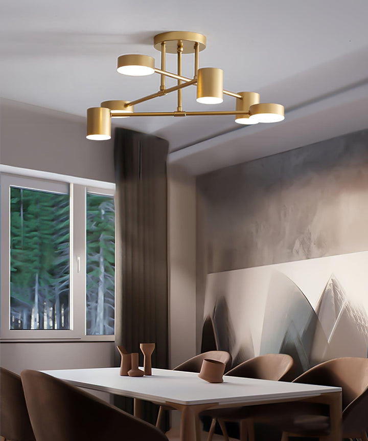 Six Light Sputnik Ceiling Light - View 7