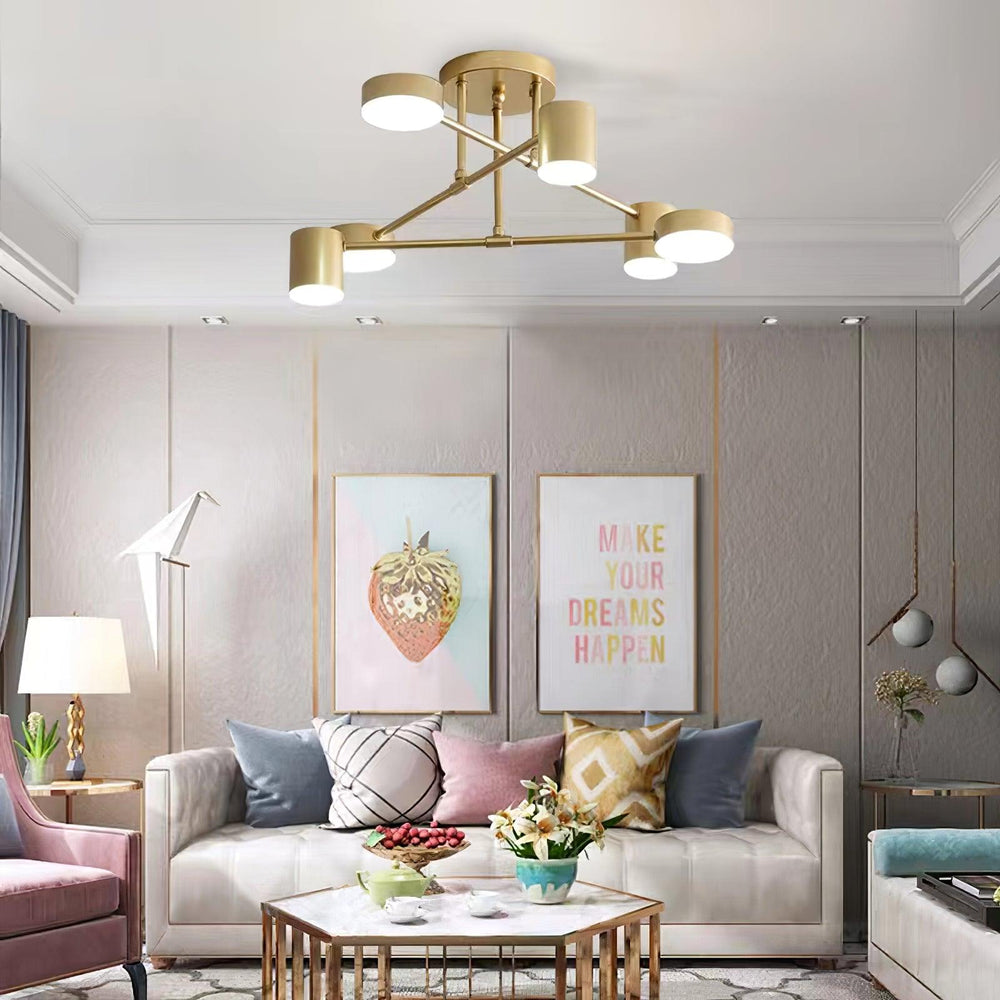 Six Light Sputnik Ceiling Light - View 2