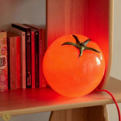 Tomato Glass Table Lamp, Integrated LED