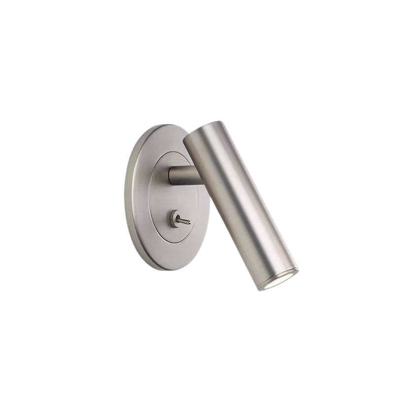 Adjustable Wall Reading Lamp in Brushed Silver
