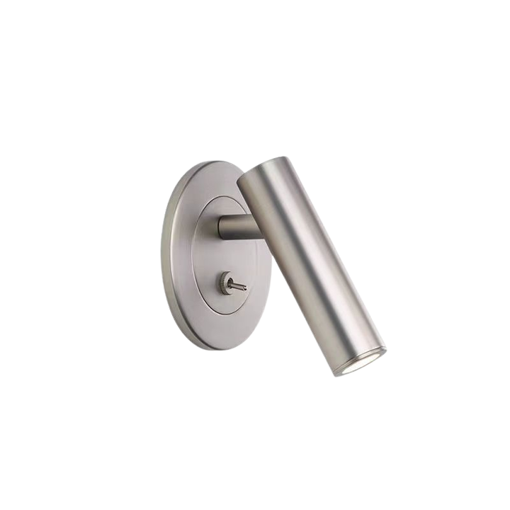Adjustable Wall Reading Lamp in Brushed Silver