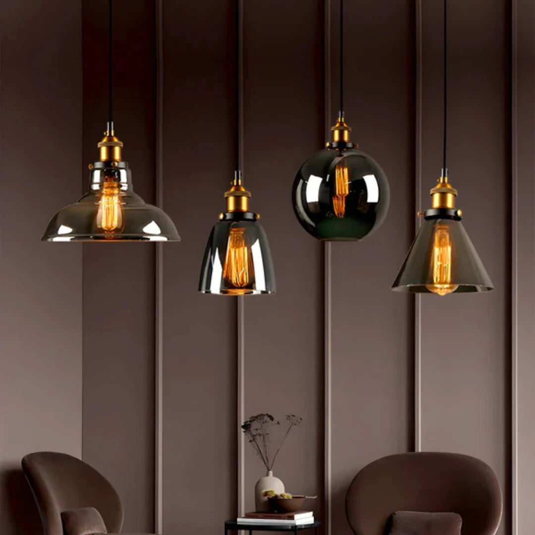 Vintage Glass Pendant Light - View 2
