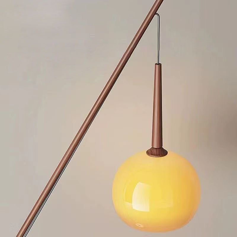 Vintage Iron and Glass Floor Lamp - 1-Light Standing Lamp for Bedroom and Living Room 8