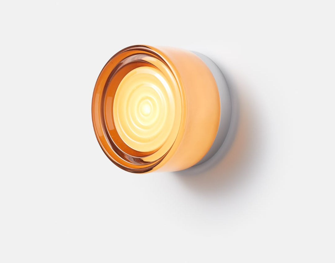 Ripple Glass Surface Mount Light in Amber, White