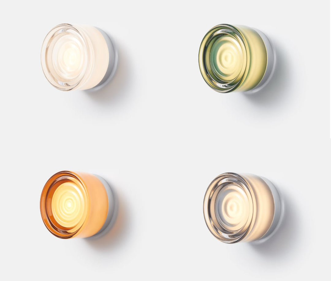 Ripple Glass Surface Mount Light in White
