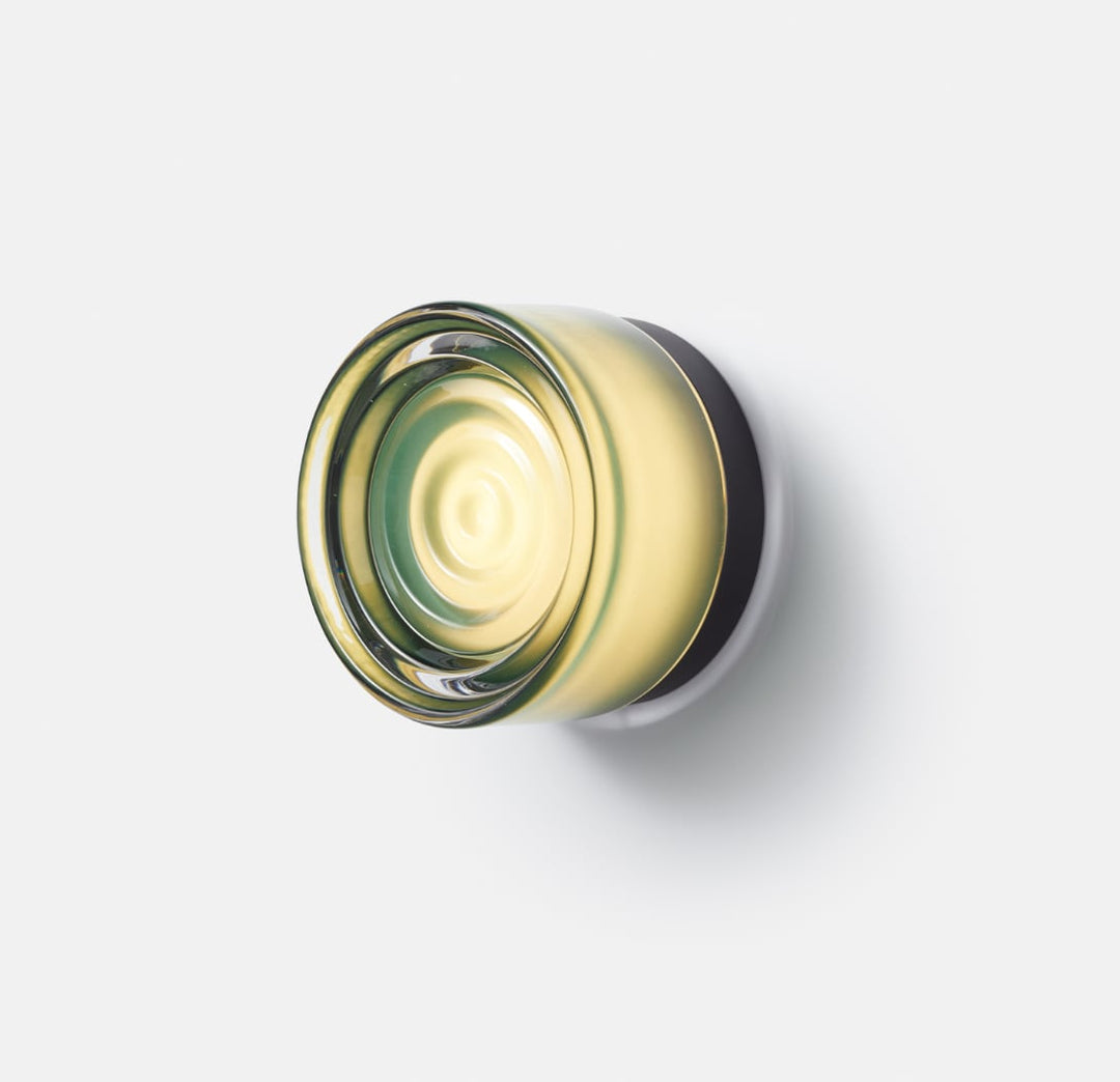 Ripple Glass Surface Mount Light in Jade, Black