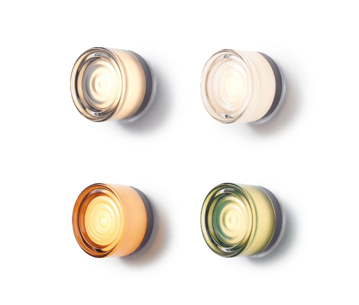 Ripple Glass Surface Mount Light in Satin Nickel
