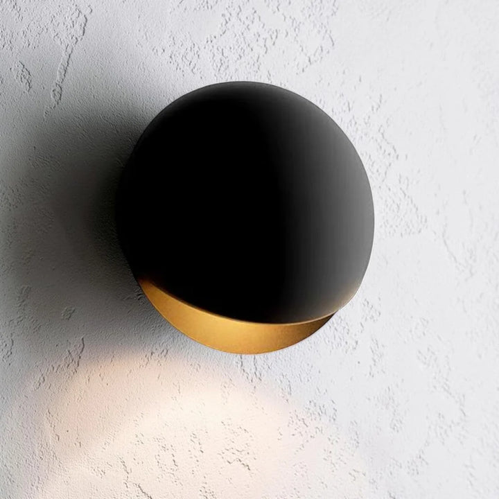 Half Moon Outdoor Wall Light in Matte Black