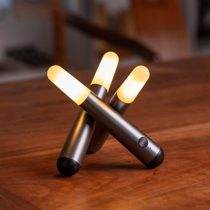Wireless LED Table Lamp - Touch Dimmer, Cordless Battery Operated Indoor/Outdoor Lighting, Weather Resistant, Elegant Design