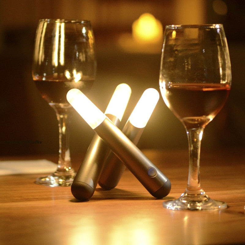 Wireless LED Table Lamp - Touch Dimmer, Cordless Battery Operated Indoor/Outdoor Lighting, Weather Resistant, Elegant Design