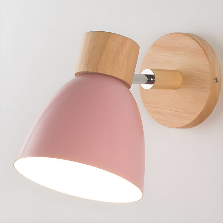 Wooden Nordic Wall Lamp with Adjustable Lighting - Cozy Bedroom Fixture 3
