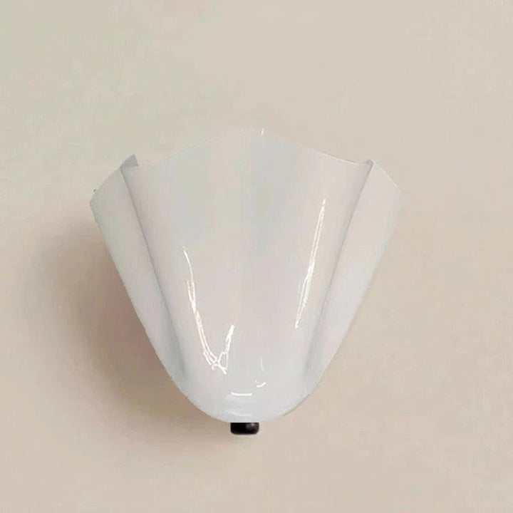 Coloured Glass Wall Lamp in White