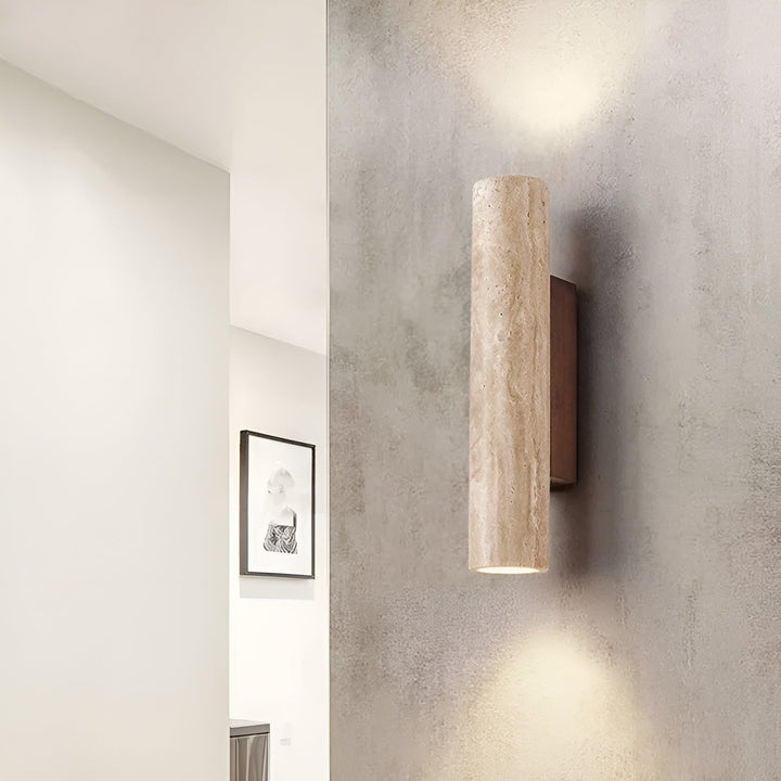 Travertine Up and Down Wall Light - View 6