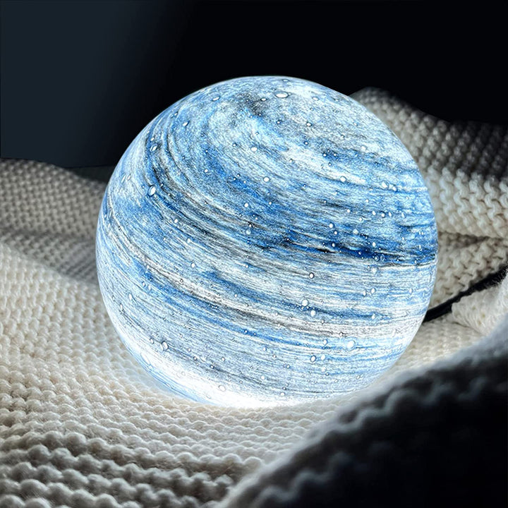 Swirl Glass Look Sphere Table Lamp - View 6
