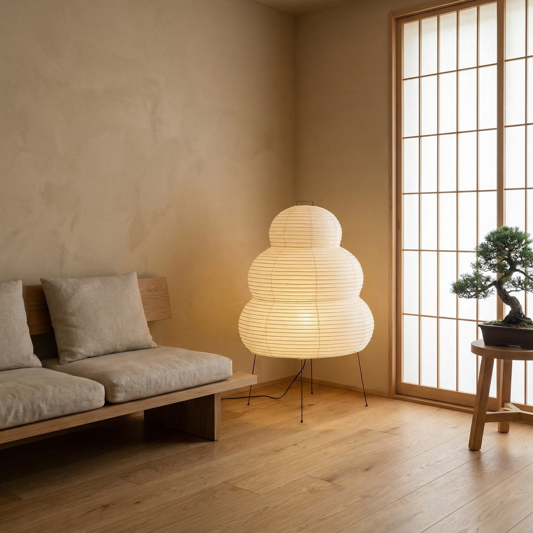 Japanese Rice Paper Floor Lamp - View 4