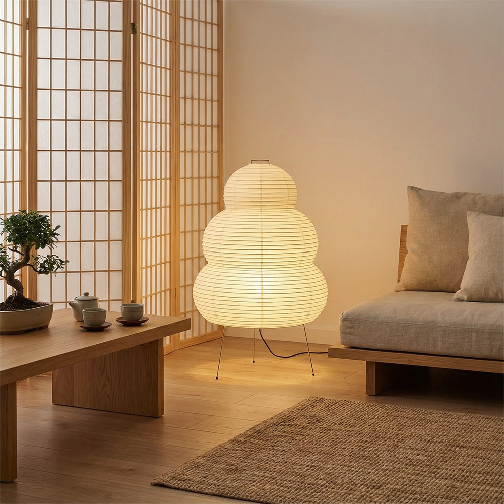 Japanese Rice Paper Floor Lamp - View 2