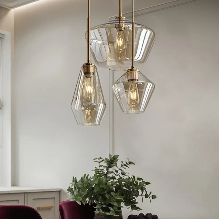 Prism Faceted Glass Pendant Light - View 3