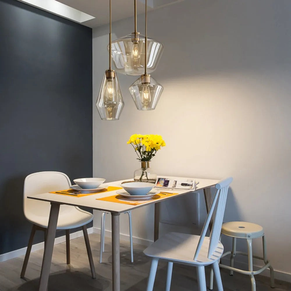 Prism Faceted Glass Pendant Light - View 5