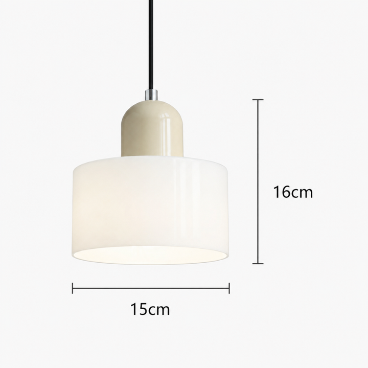 Bauhaus Coloured Glass Pendant Light - View 6