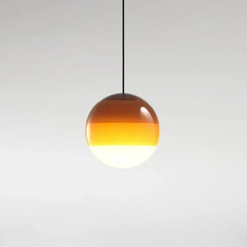 Colour Gradient Glass Pendant Lamp in Orange